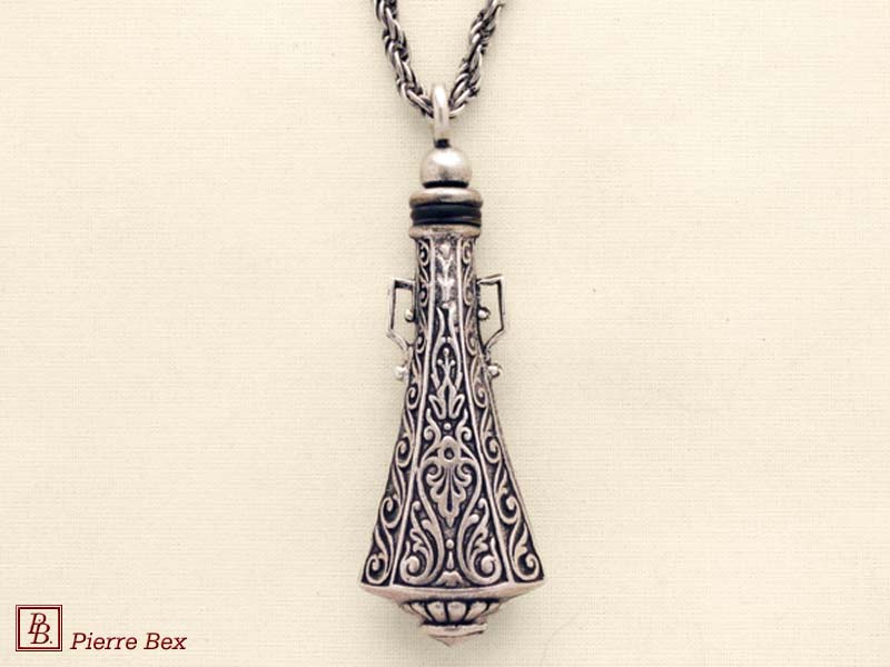 Pierre-Bex Art-Nouveau necklace with smelling salt bottle 41243-06