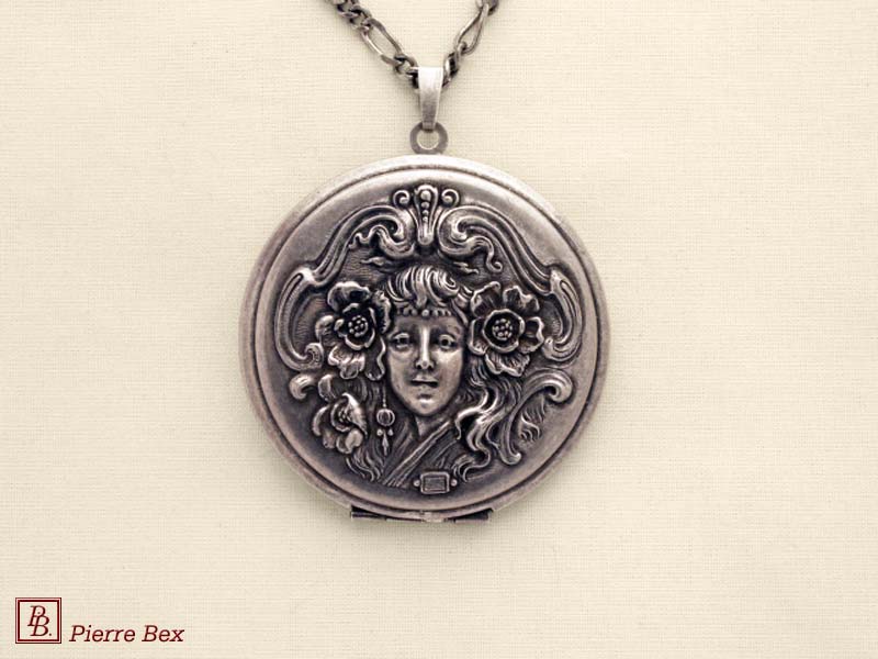 Pierre-Bex Art-Nouveau large locket 41263-02