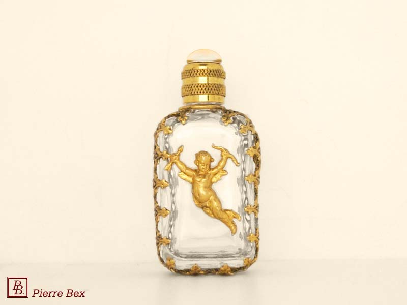 Pierre-Bex Art-Nouveau perfume bottle with cherub 44329-01