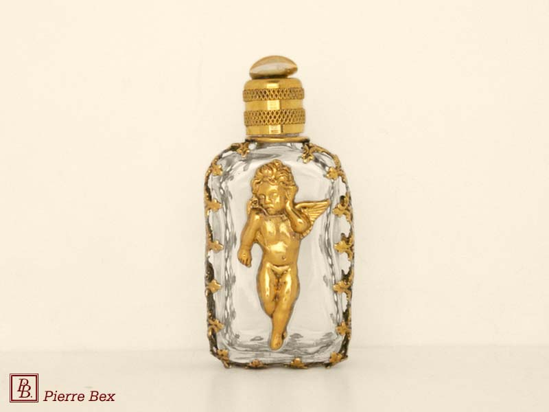 Pierre-Bex Art-Nouveau perfume bottle with cherub 44329-02