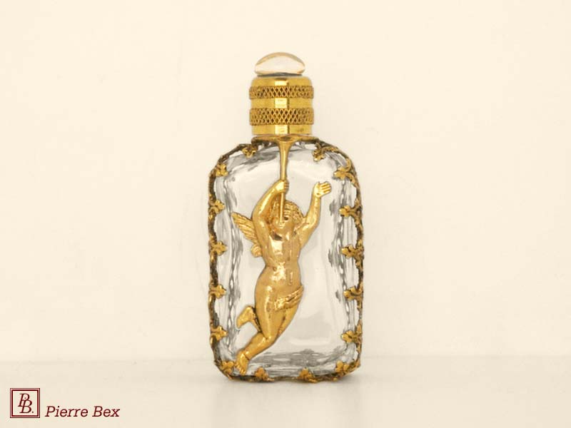 Pierre-Bex Art-Nouveau perfume bottle with cherub 44329-12