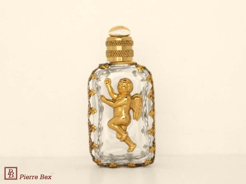 Pierre-Bex Art-Nouveau perfume bottle with cherub 44329-13