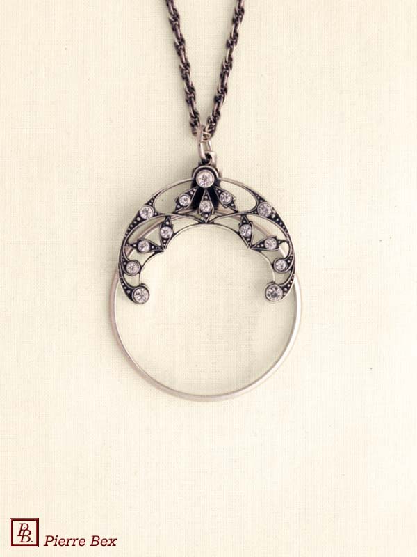 Pierre-Bex Art-Deco magnifying glass necklace 45013-04