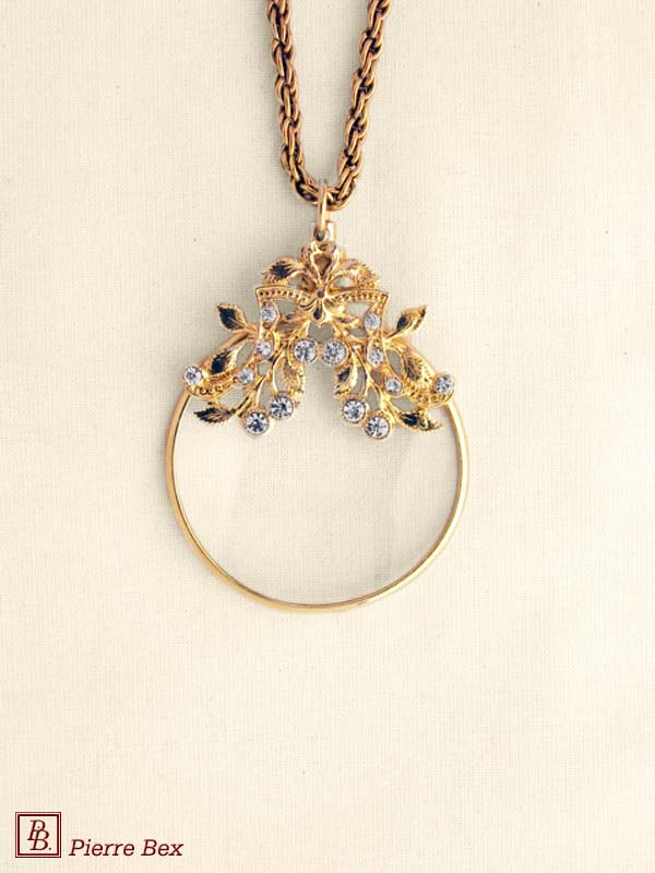 Pierre-Bex Art-Deco magnifying glass necklace 45013-D8