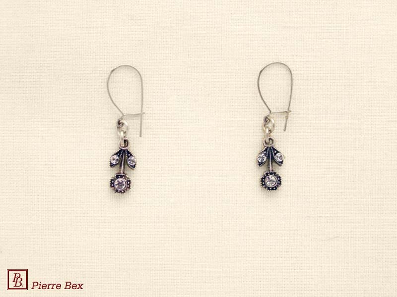 Pierre-Bex Art-Deco earrings with rhinestones 45215-04
