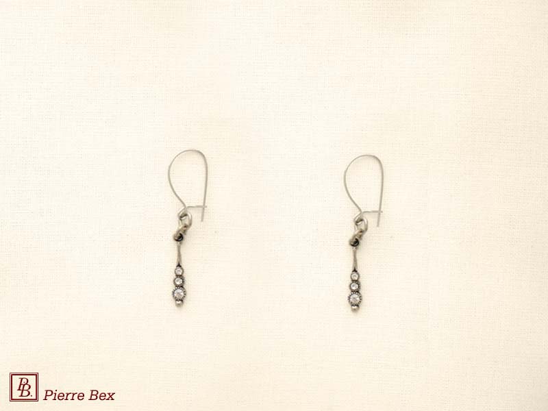 Pierre-Bex Art-Deco earrings with rhinestones 45215-18