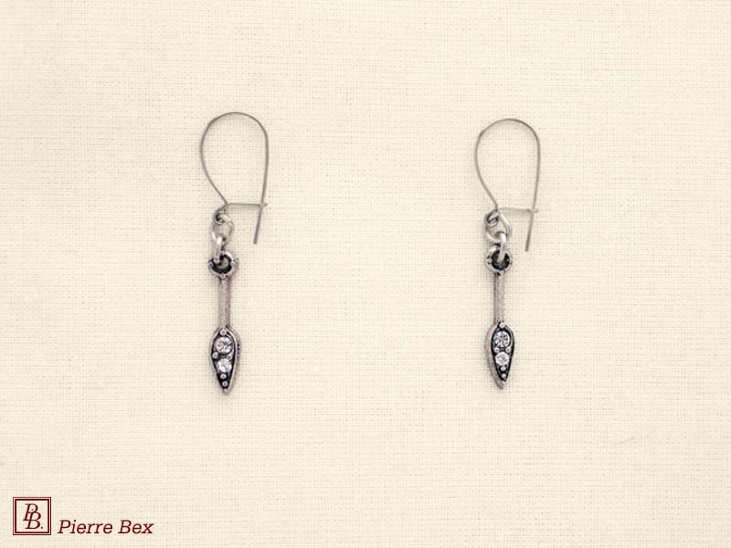 Pierre-Bex Art-Deco earrings with rhinestones 45215-20