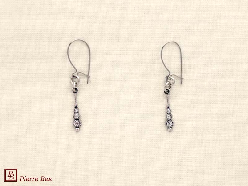 Pierre-Bex Art-Deco earrings with rhinestones 45215-32