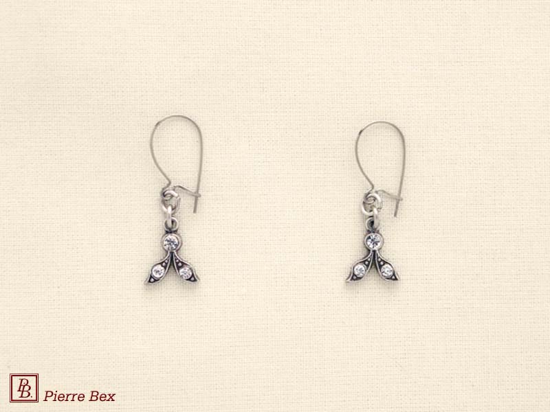 Pierre-Bex Art-Deco earrings with rhinestones 45215-33