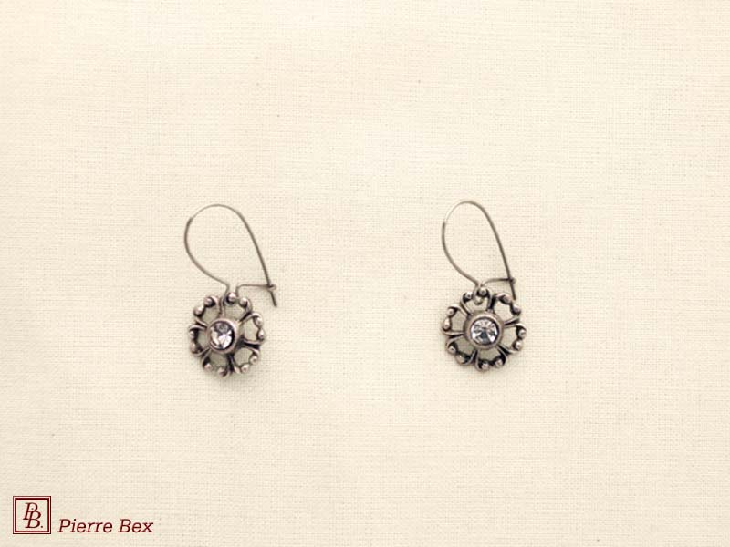 Pierre-Bex Art-Deco earrings with rhinestones 45215-35