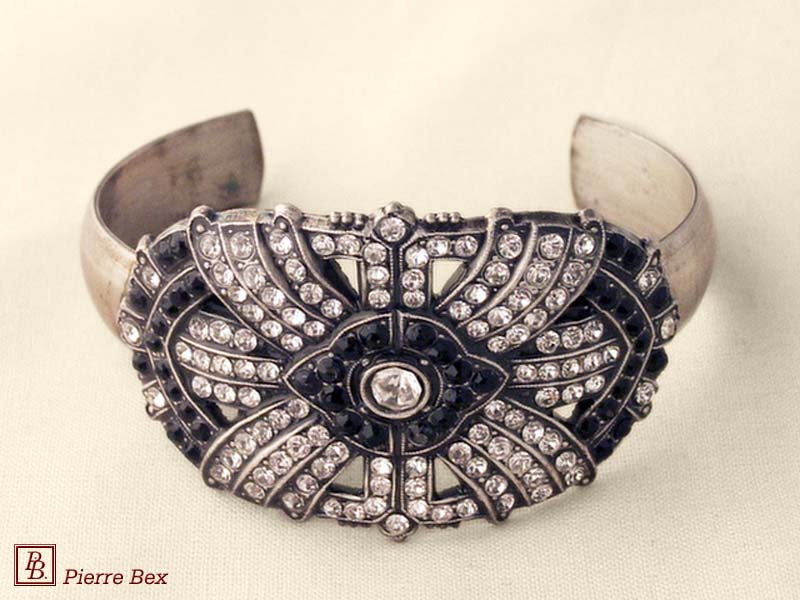 Pierre-Bex Art-Deco bracelet with rhinestones 45452-04