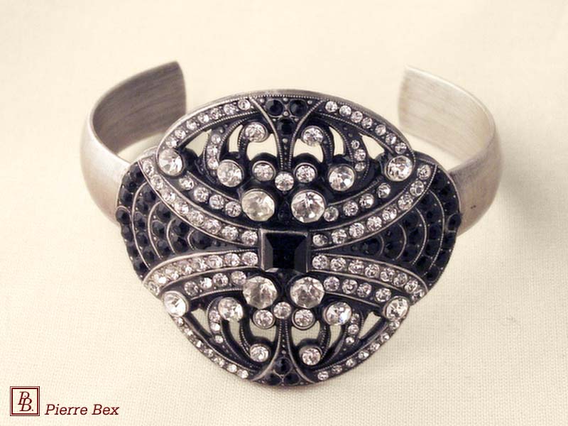 Pierre-Bex Art-Deco bracelet with rhinestones 45452-06