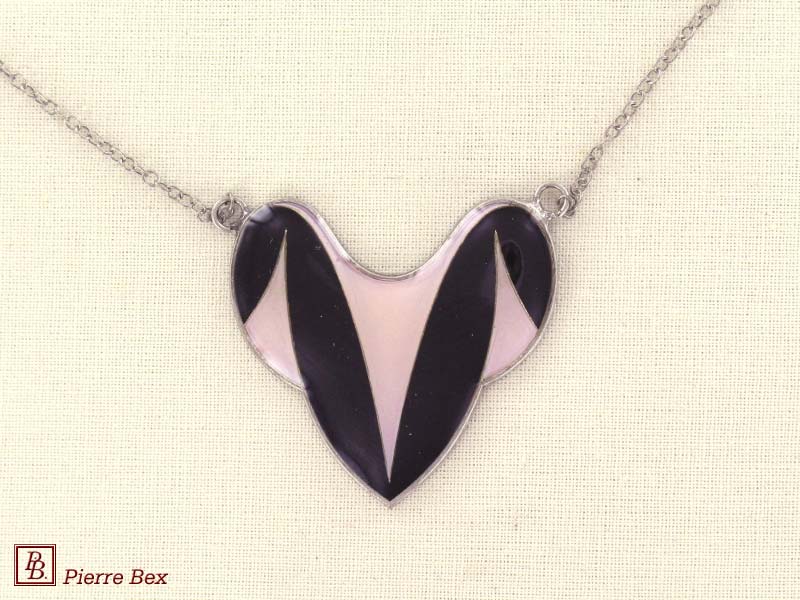 Pierre-Bex Art-Deco enamel necklace 48144-02