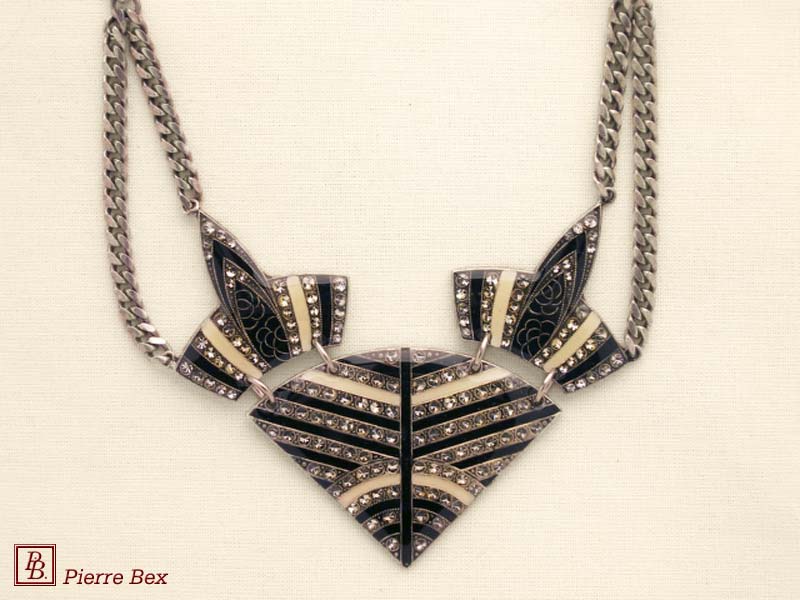 Pierre-Bex Art-Deco large necklace 49254-07