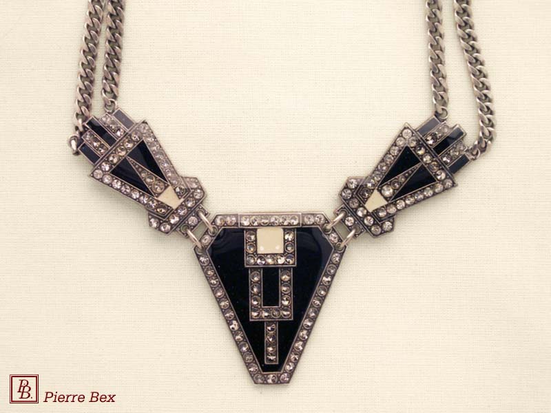Pierre-Bex Art-Deco large necklace 49254-09