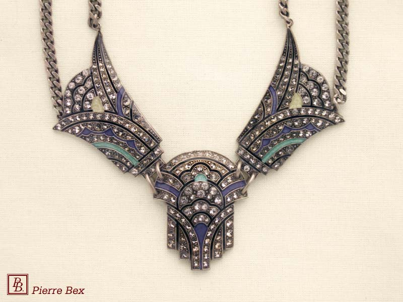 Pierre-Bex Art-Deco large necklace 49254-10