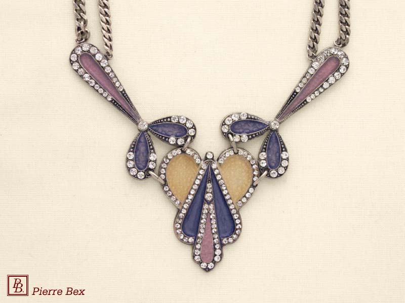 Pierre-Bex Art-Deco large necklace 49254-13