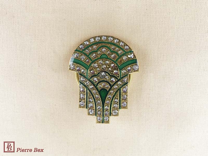 Pierre-Bex Art-Deco scarf clip 49629-01
